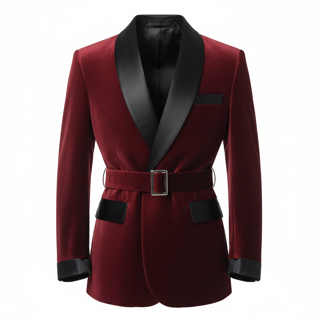 Burgundy Smoking Jacket