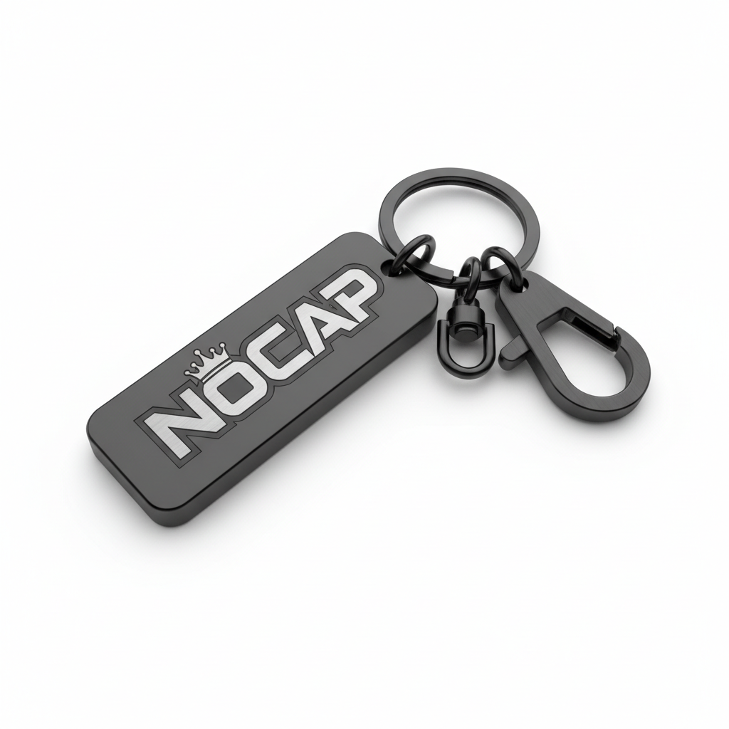 NO CAP Premium Keychain - Black Metal