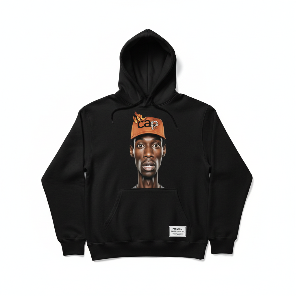 CAP Old Man Meme Hoodie - Black
