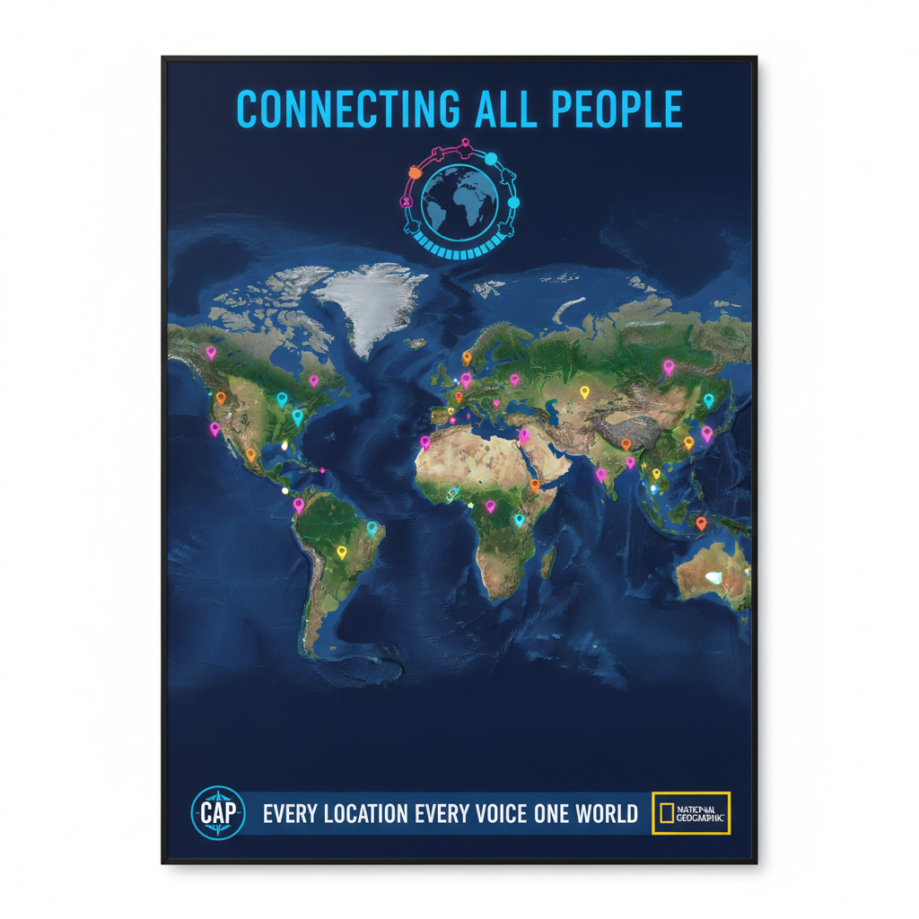 CAP World Map Poster - 24x36 Museum Quality