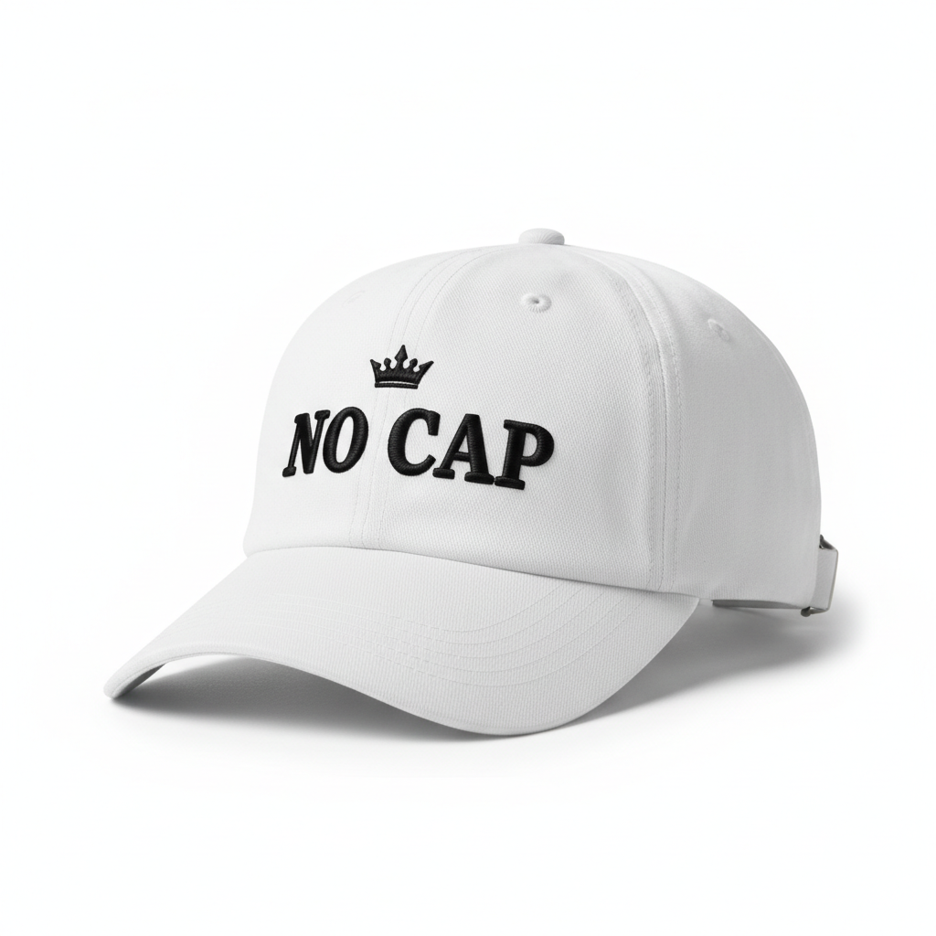NO CAP Dad Hat - White