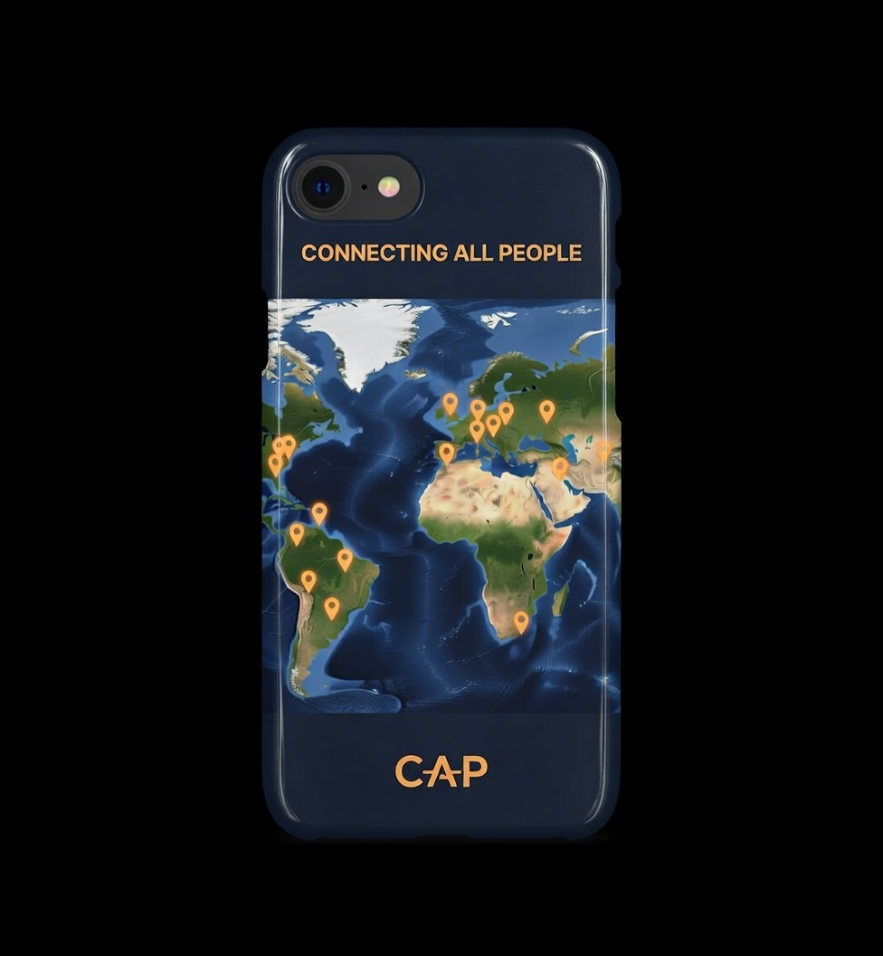 CAP Connecting All People Water Bottle - White