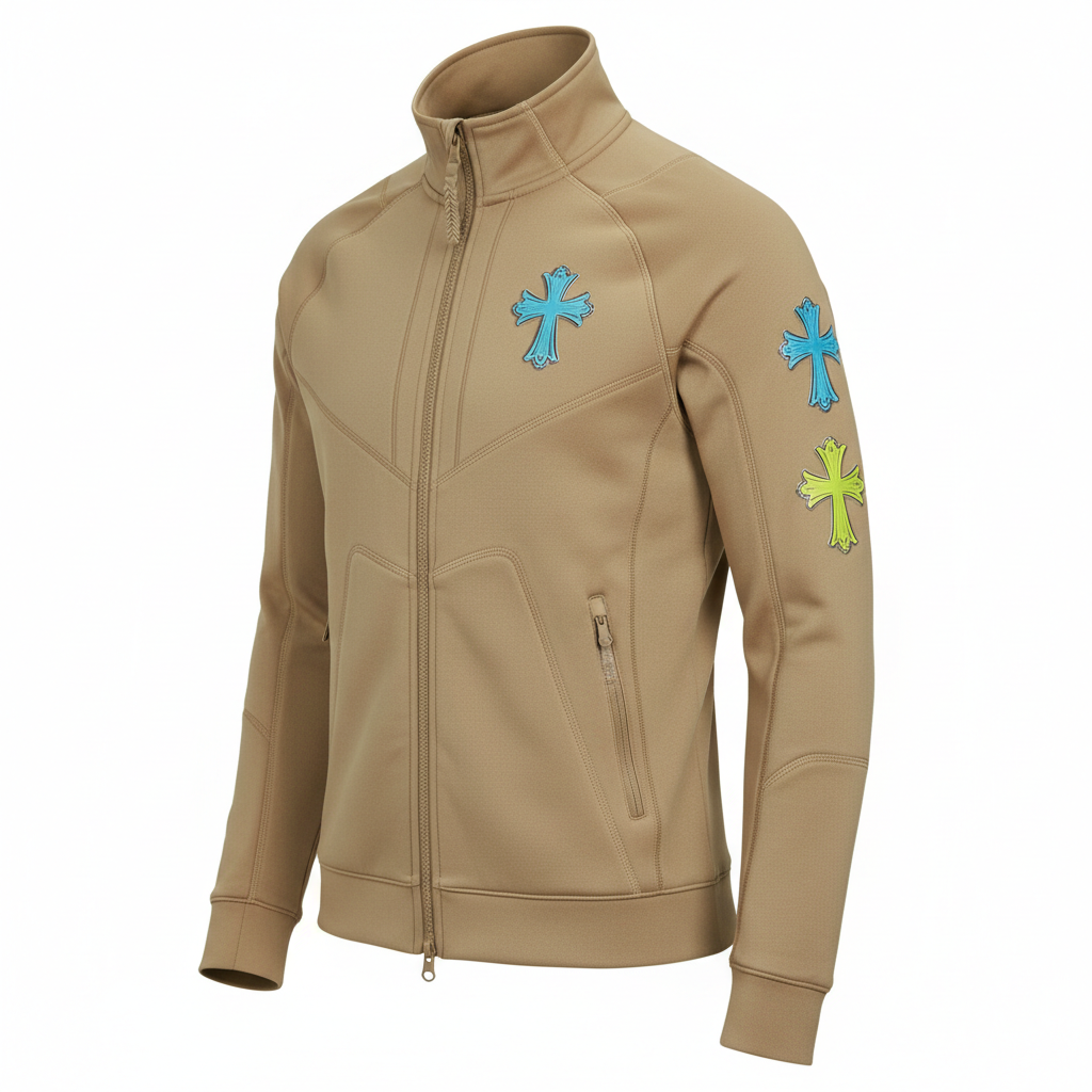 CAP Tech Suit Jacket - Tan Chrome Crosses
