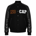 NO CAP Letterman Jacket - All Black Color Wave