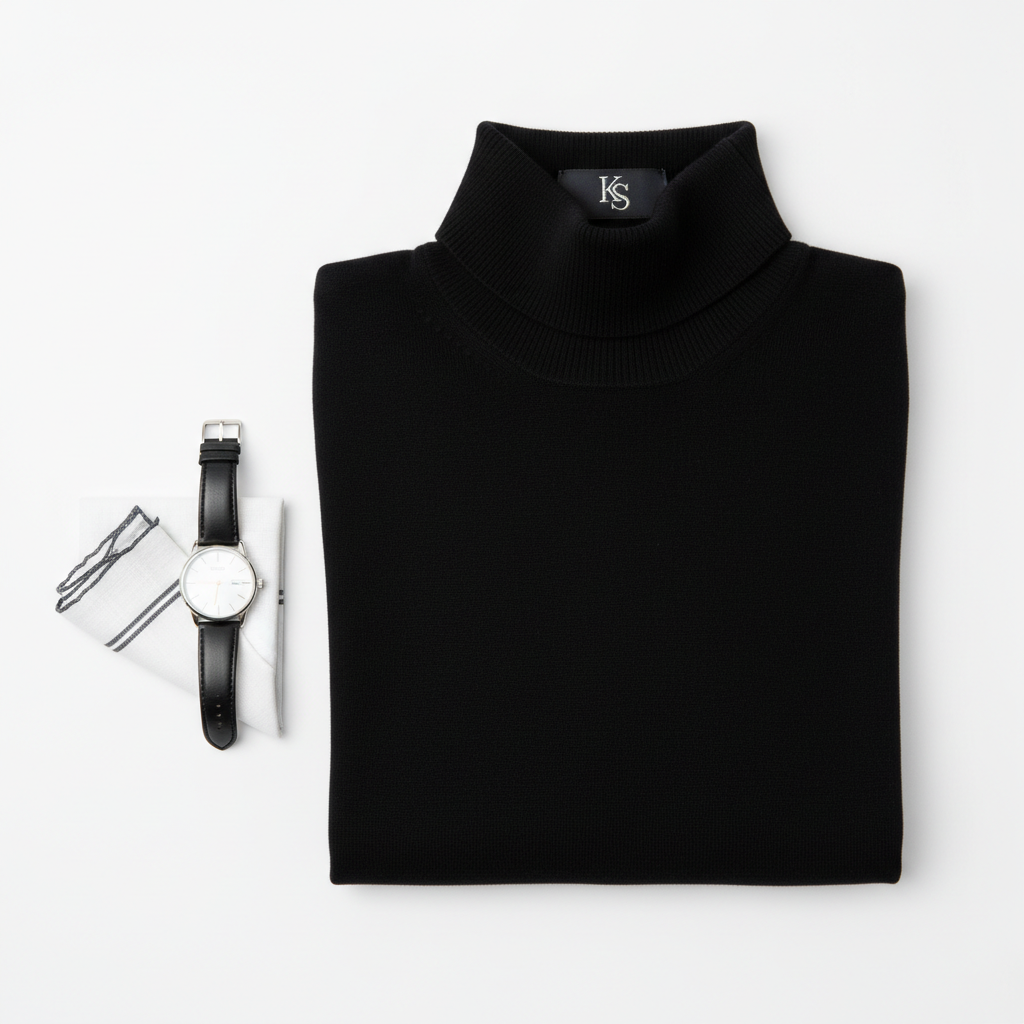 CAP Class & Prestige Black Turtleneck