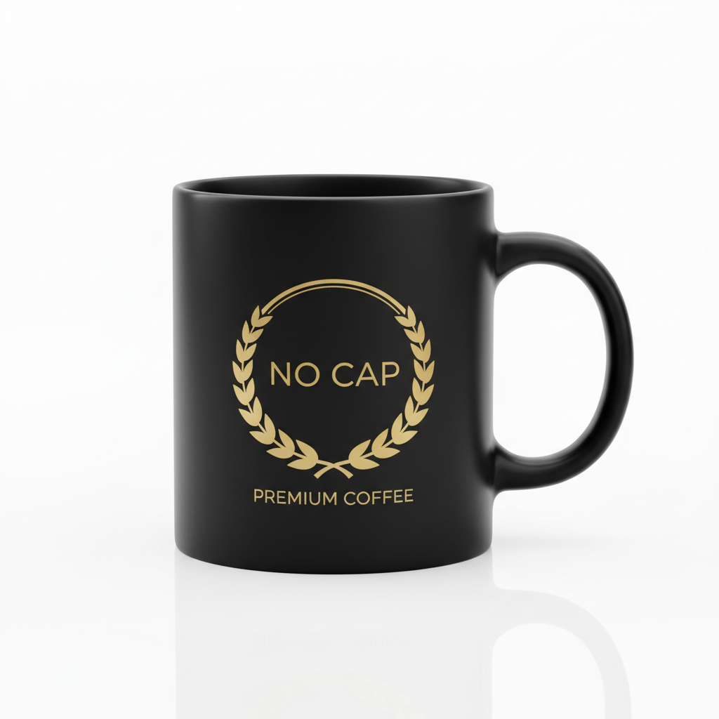 NO CAP Premium Coffee Mug - Black Ceramic