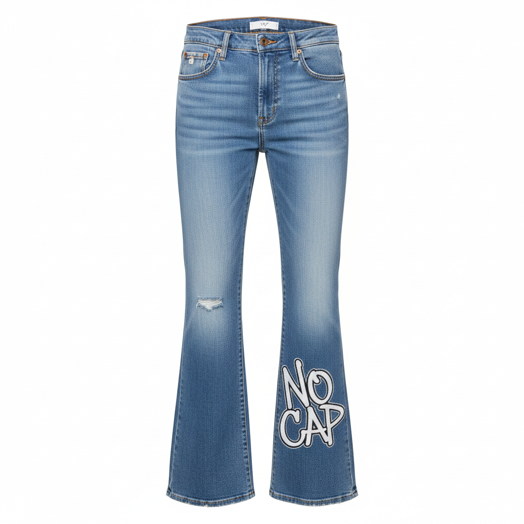 NO CAP Bell Bottom Jeans - Light Wash