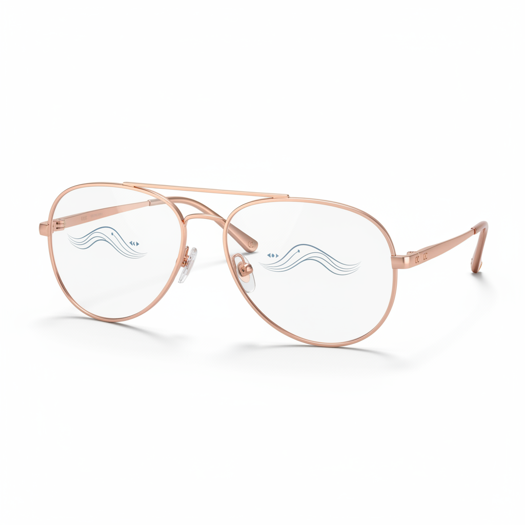CAP Luxury Smart Glasses - Cartier Style Rose Gold