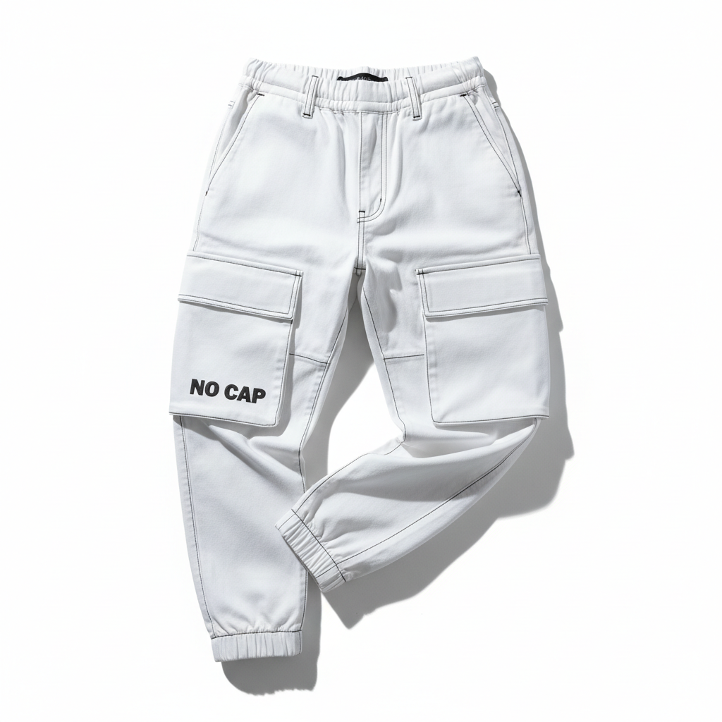 NO CAP Cargo Pants - White