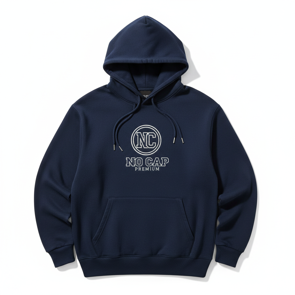 NO CAP Hoodie - Navy Blue