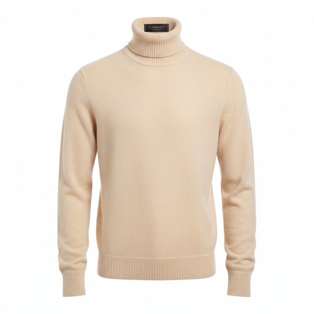 CAP Class & Prestige Cream Cashmere Turtleneck