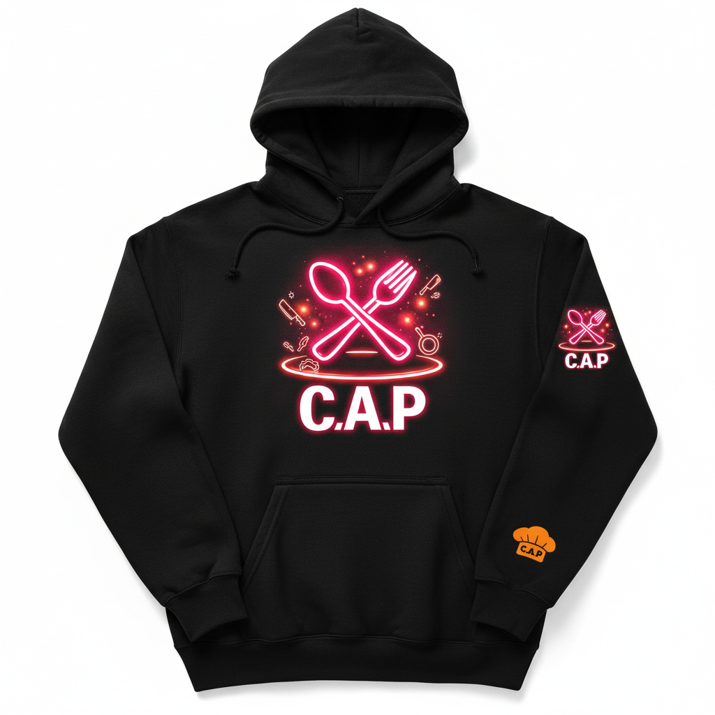 CAP Cooking & Plates Hoodie - Black