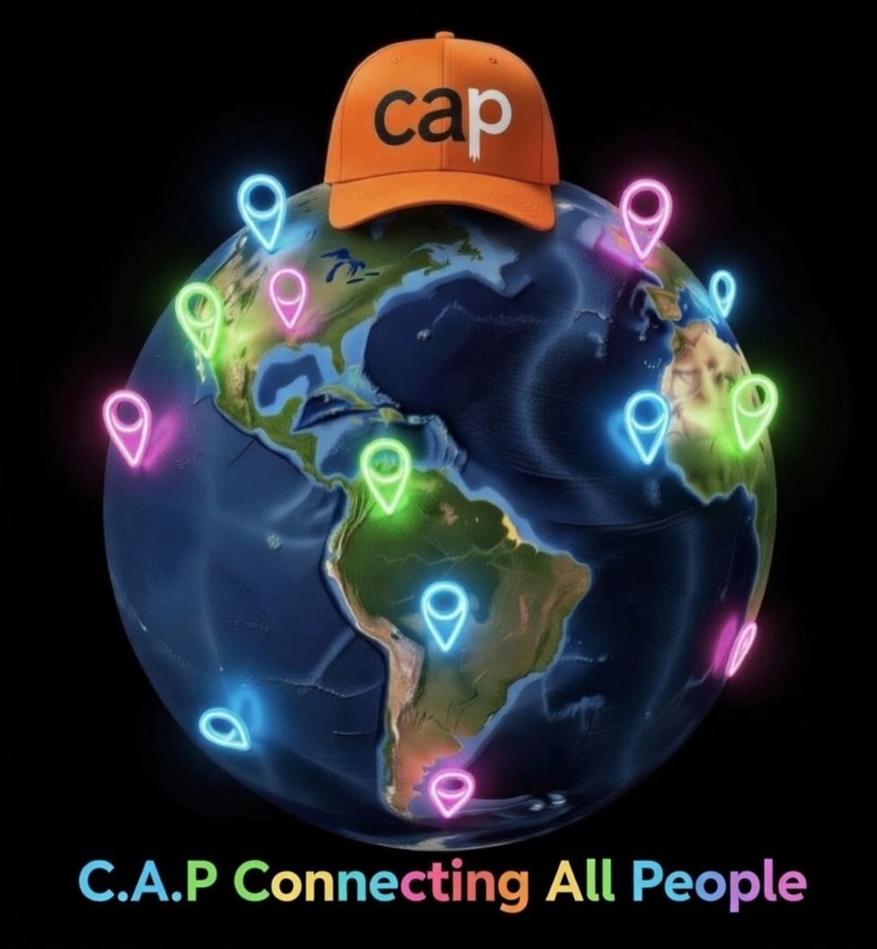 CAP Connecting All People Globe Tee - White