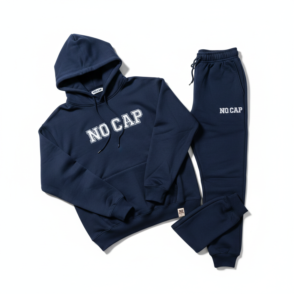 NO CAP Navy Sweatsuit Bundle - Hoodie + Joggers