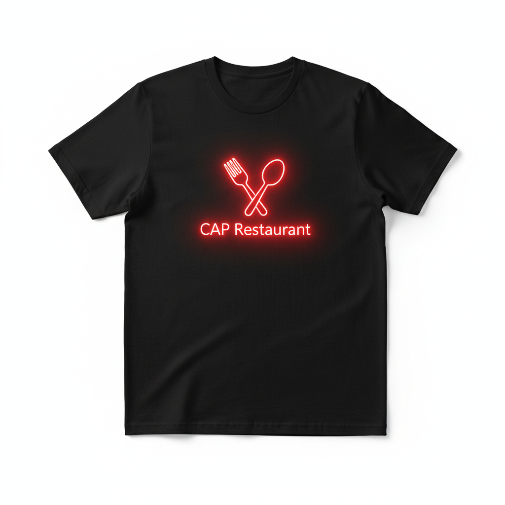 CAP Restaurant Tee - Black