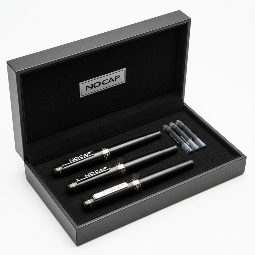 NO CAP Premium Pen Set - Black
