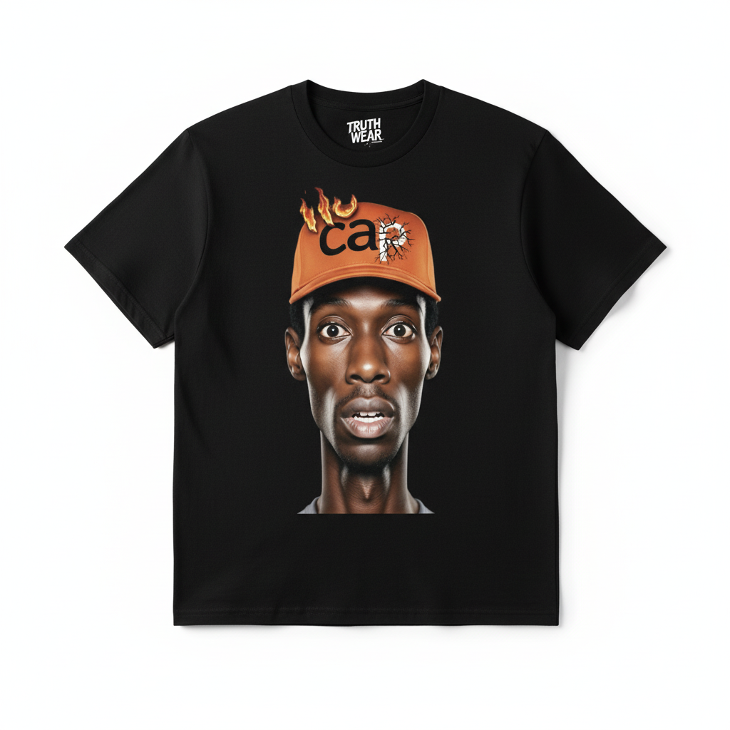 CAP Old Man Meme T-Shirt - Black