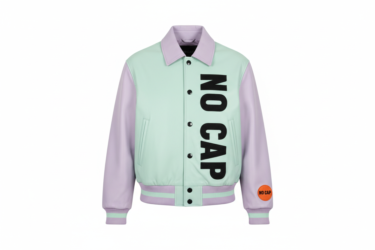 Light Mint Body + Light Lavender Cuffs/Waistband/Collar