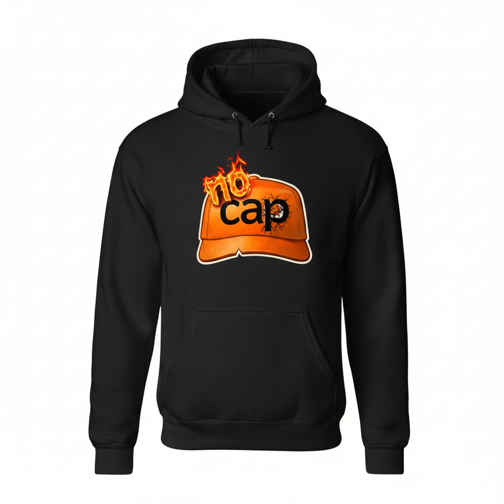 NO CAP Black Hoodie